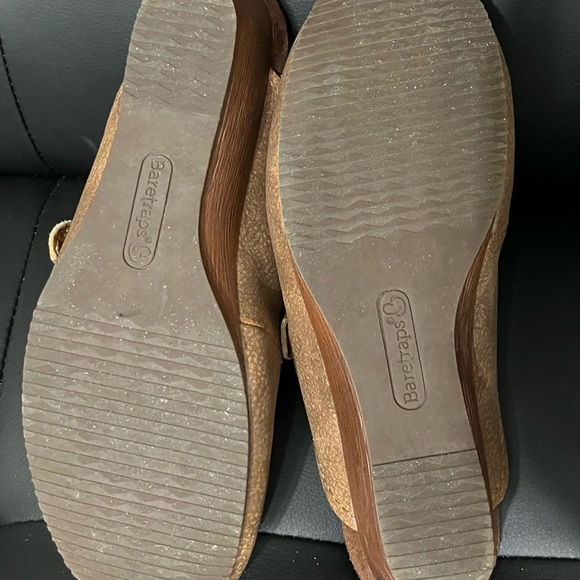 BareTraps Luna Brown Suede Mules with Adjustable Strap - Picture 3 of 4